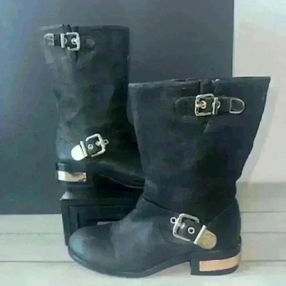 Vince Camuto Winchell Black Moto Boot - Picture 1 of 7